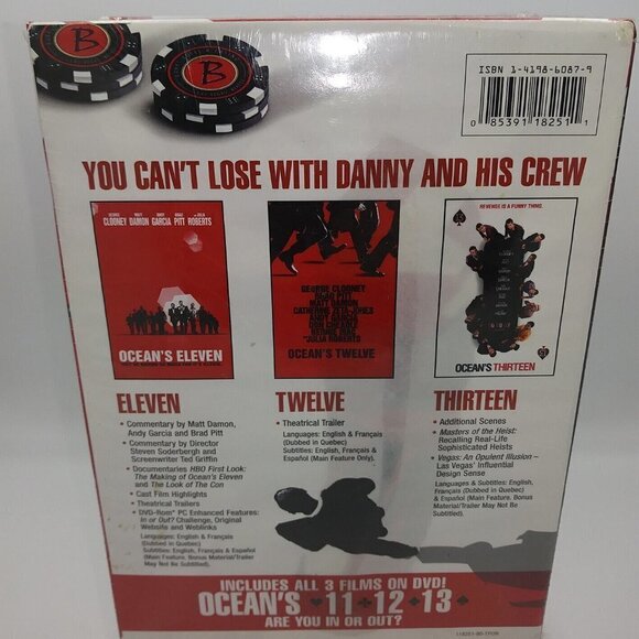 Oceans Trilogy 11, 12, 13 DVD Boxed Set 2009 Sealed NIB - Picture 4 of 6